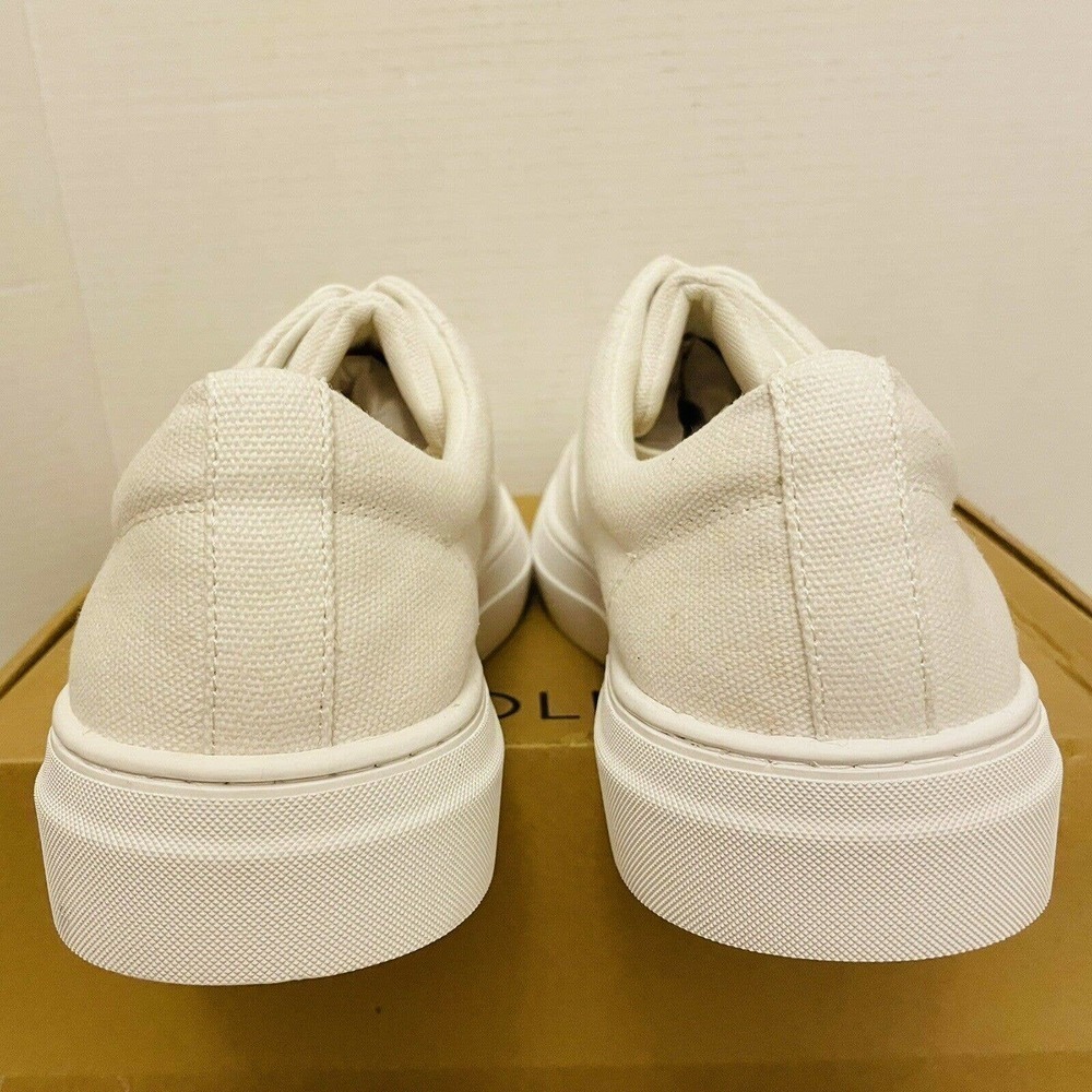 206 Collective Men's Mark Lace Up Canvas White Sneaker Various Sizes. - Picture 5 of 8